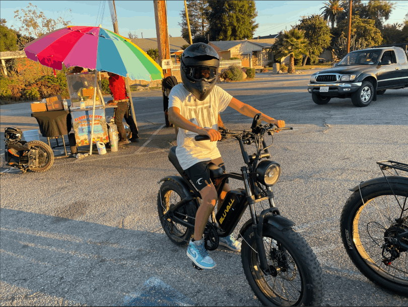 eBike with Kid on it